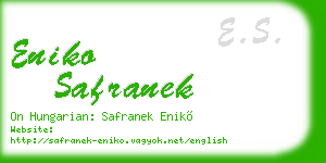 eniko safranek business card