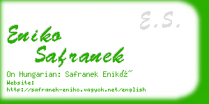 eniko safranek business card